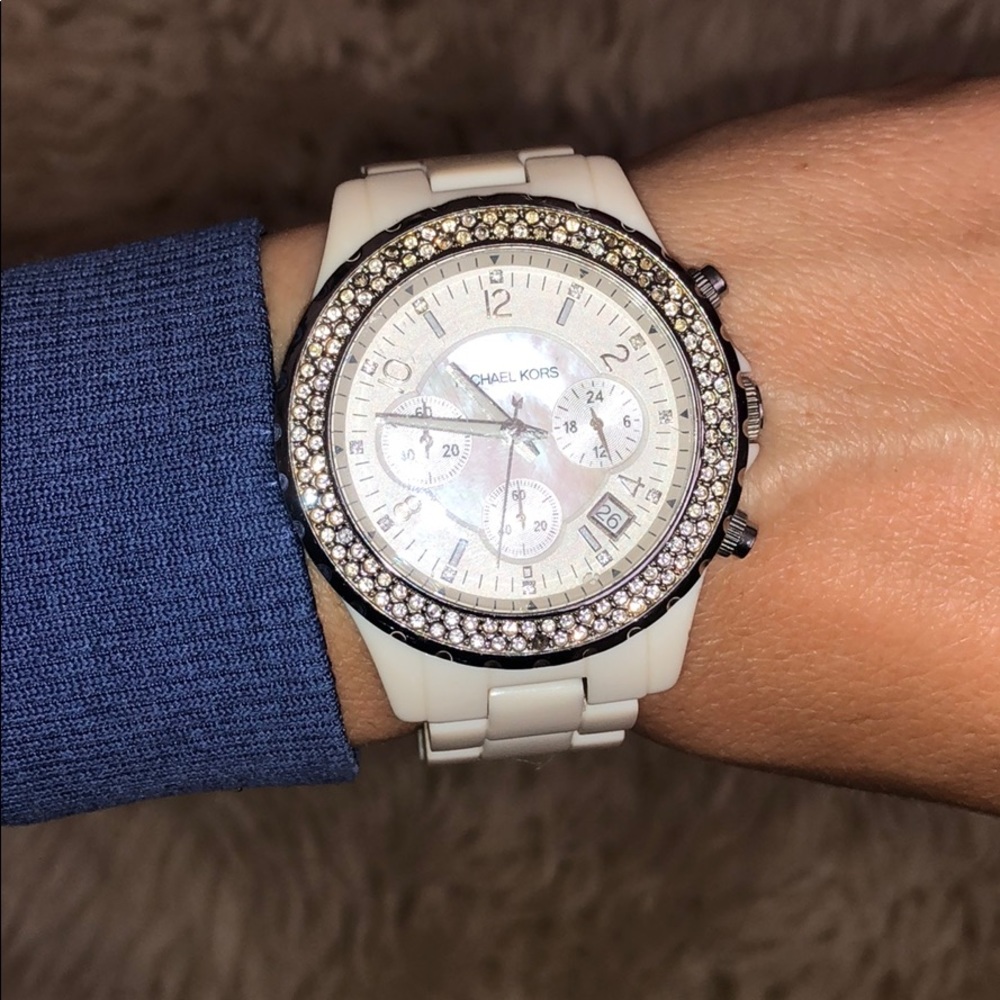 Michael Kors mother of pearl watch- authentic